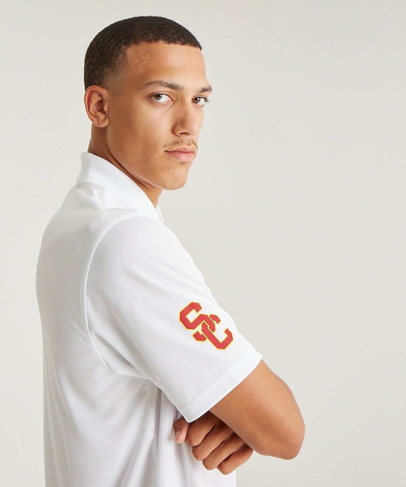 Logo Athletic Polo White
